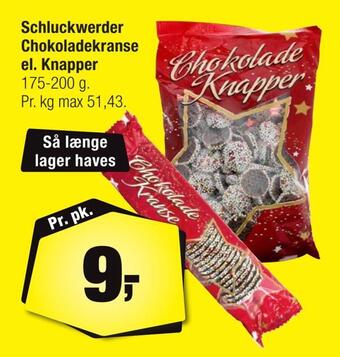 Calle Schluckwerder chokoladekranse el. knapper tilbud