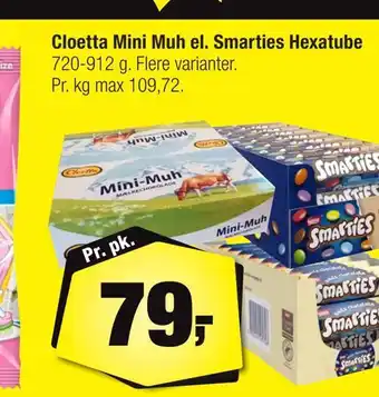 Calle Cloetta mini muh el. smarties hexatube tilbud