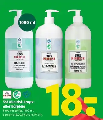 Coop 365 365 minirisk kropseller hårpleje tilbud