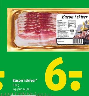 Coop 365 Bacon i skiver tilbud