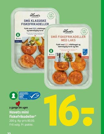 Coop 365 Havets mini fiskefrikadeller tilbud