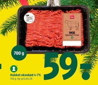 Coop 365 Hakket oksekød 4-7% tilbud