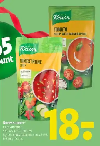 Coop 365 Knorr supper tilbud