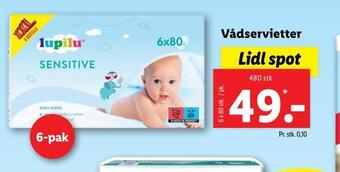 Lidl Vådservietter tilbud