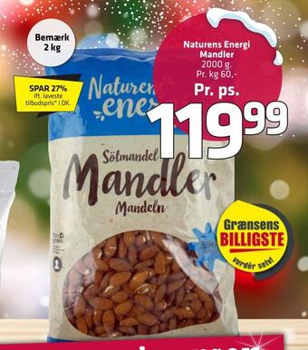 Fleggaard Naturens energi mandler tilbud