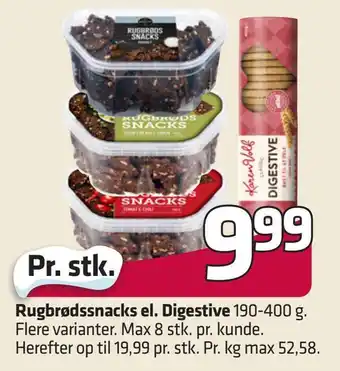 Rugbrødssnacks el. digestive