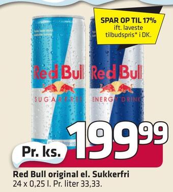Fleggaard Red bull original el. sukkerfri tilbud