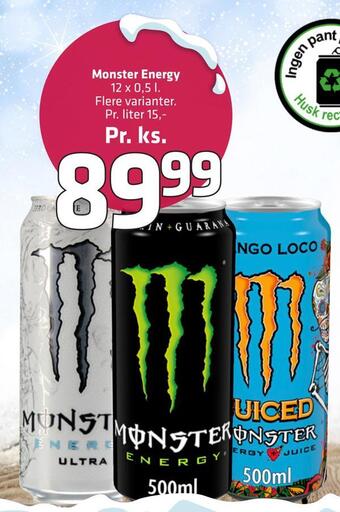 Fleggaard Monster energy tilbud