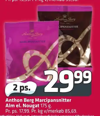 Fleggaard Anthon berg marcipansnitter alm el. nougat tilbud