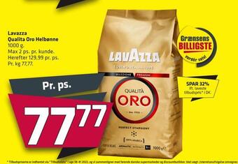 Fleggaard Lavazza qualita oro helbønne tilbud
