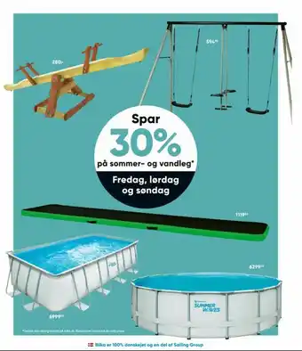 Bilka Sommer- og vandleg tilbud