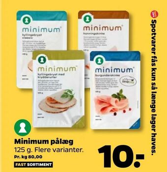 Netto Minimum pålæg tilbud