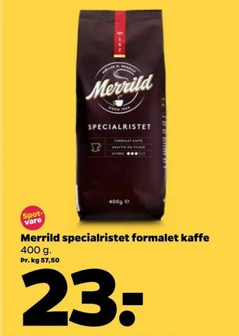 Netto Merrild specialristet formalet kaffe tilbud
