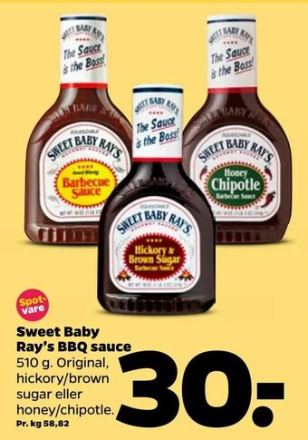 Netto Sweet Baby Ray's BBQ sauce tilbud