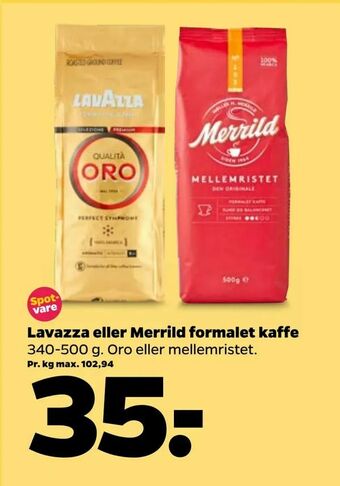Lavazza eller Merrild formalet kaffe