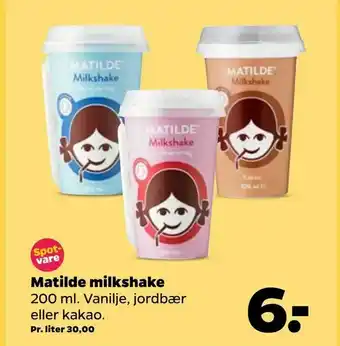 Netto Matilde milkshake tilbud