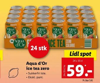 Aqua d'Or ice tea zero