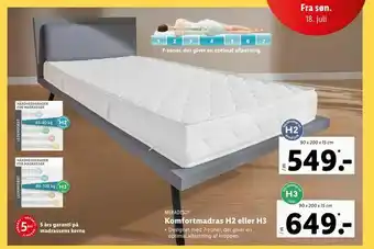 Komfortmadras H2 eller H3