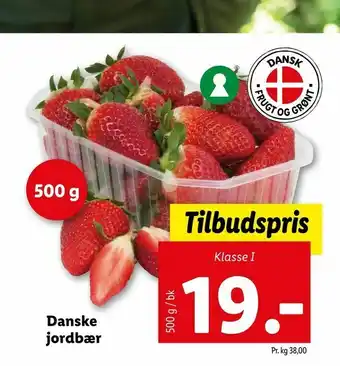 Let-Køb Danske jordbær tilbud