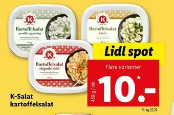 Let-Køb K-Salat kartoffelsalat tilbud