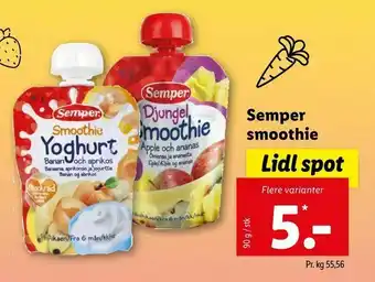 Let-Køb Semper smoothie tilbud