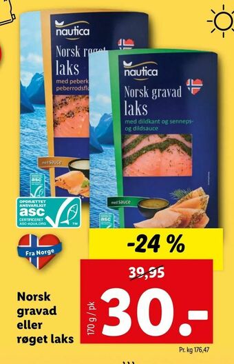 Let-Køb Norsk gravad eller røget laks tilbud