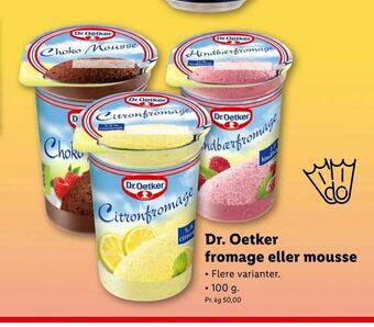 Let-Køb Dr. Oetker fromage eller mousse tilbud