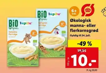 Let-Køb Økologisk manna- eller flerkornsgrød tilbud