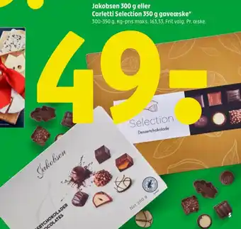 Selection dessertchokolade