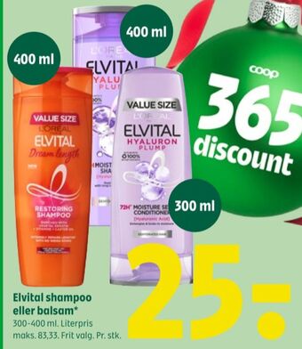 Coop 365 Elvital shampoo tilbud
