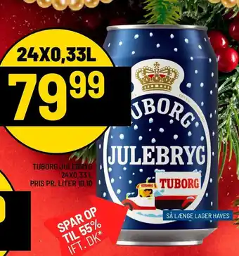 Priss Tuborg Julebryg 24x0.33L tilbud