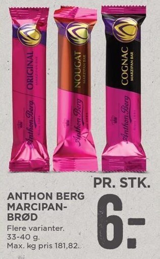 MENY Anthon berg marcipanbrød tilbud