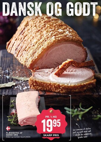 MENY Flæskesteg af dansk gris tilbud