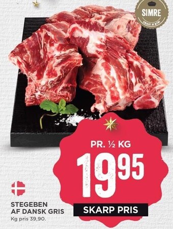 MENY Stegeben af dansk gris tilbud
