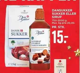 MENY Dansukker sukker el. sirup tilbud