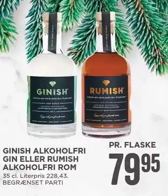 MENY Ginish alkoholfri gin el. rumish alkoholfri rom tilbud