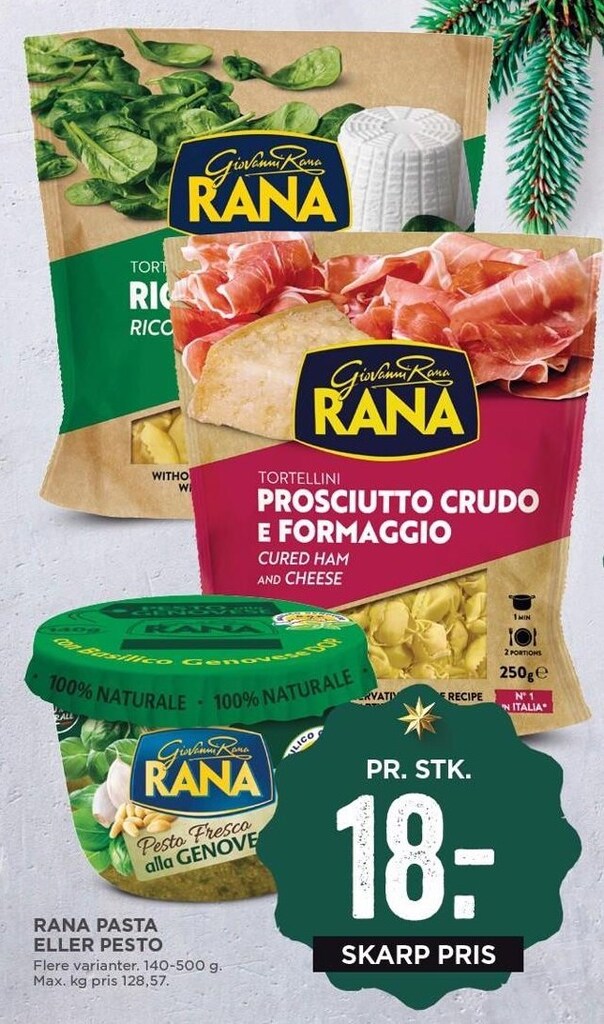 Rana pasta el. pesto tilbud hos MENY