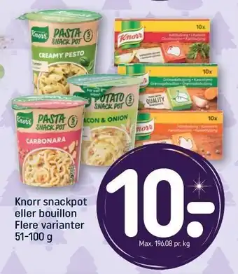 REMA 1000 Knorr snackpot eller bouillon tilbud