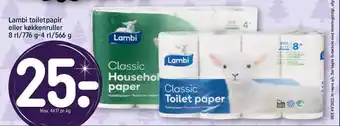 Lambi toiletpapir el. køkkerulle