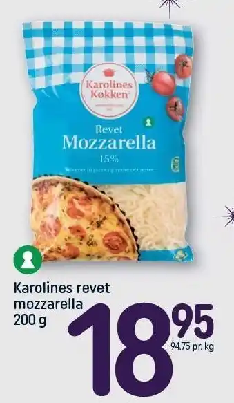 REMA 1000 Karolines revet mozzarella tilbud