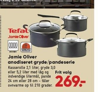Bilka Jamie oliver anodiseret gryde/pandeserie tilbud
