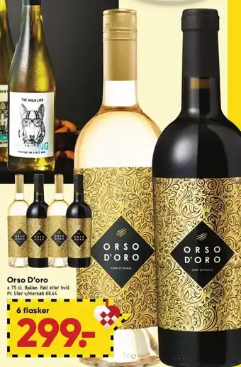 Bilka Orso d'oro 6 fl. tilbud