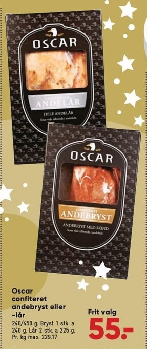 Bilka Oscar confiteret andebryst el. -lår tilbud