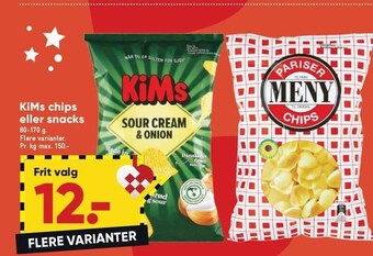 Bilka Kims chips el. snacks tilbud