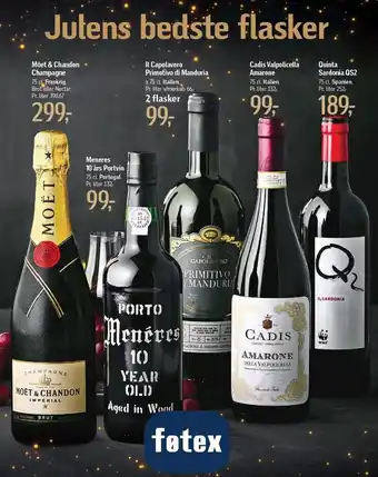 Føtex Möet & chandon chamdon champagne, portvin el. rødvin tilbud