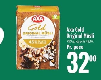 Min Købmand Axa gold original müsli tilbud