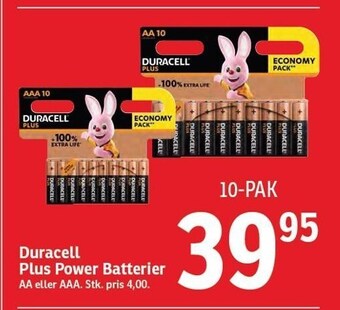 Duracell plus power batterier