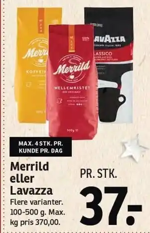 SPAR Merrild el. lavazza tilbud