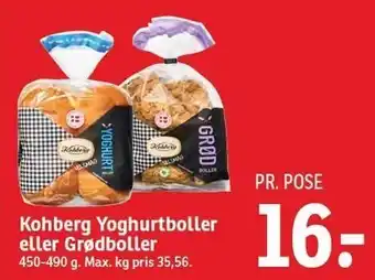SPAR Kohberg yoghurt - eller grødboller tilbud