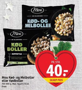 Mou kød- og melboller eller kødboller